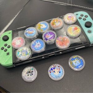 Set of 5 Custom Animal Crossing Glitter Amiibo Coins